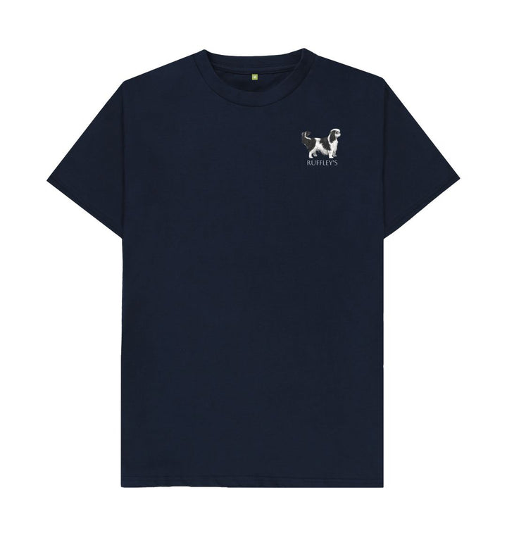 Navy Blue King Charles Spaniel - Mens T-Shirt