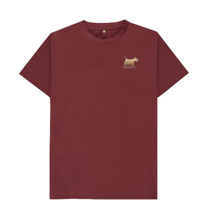 Red Wine Scottish Terrier - Mens T-Shirt