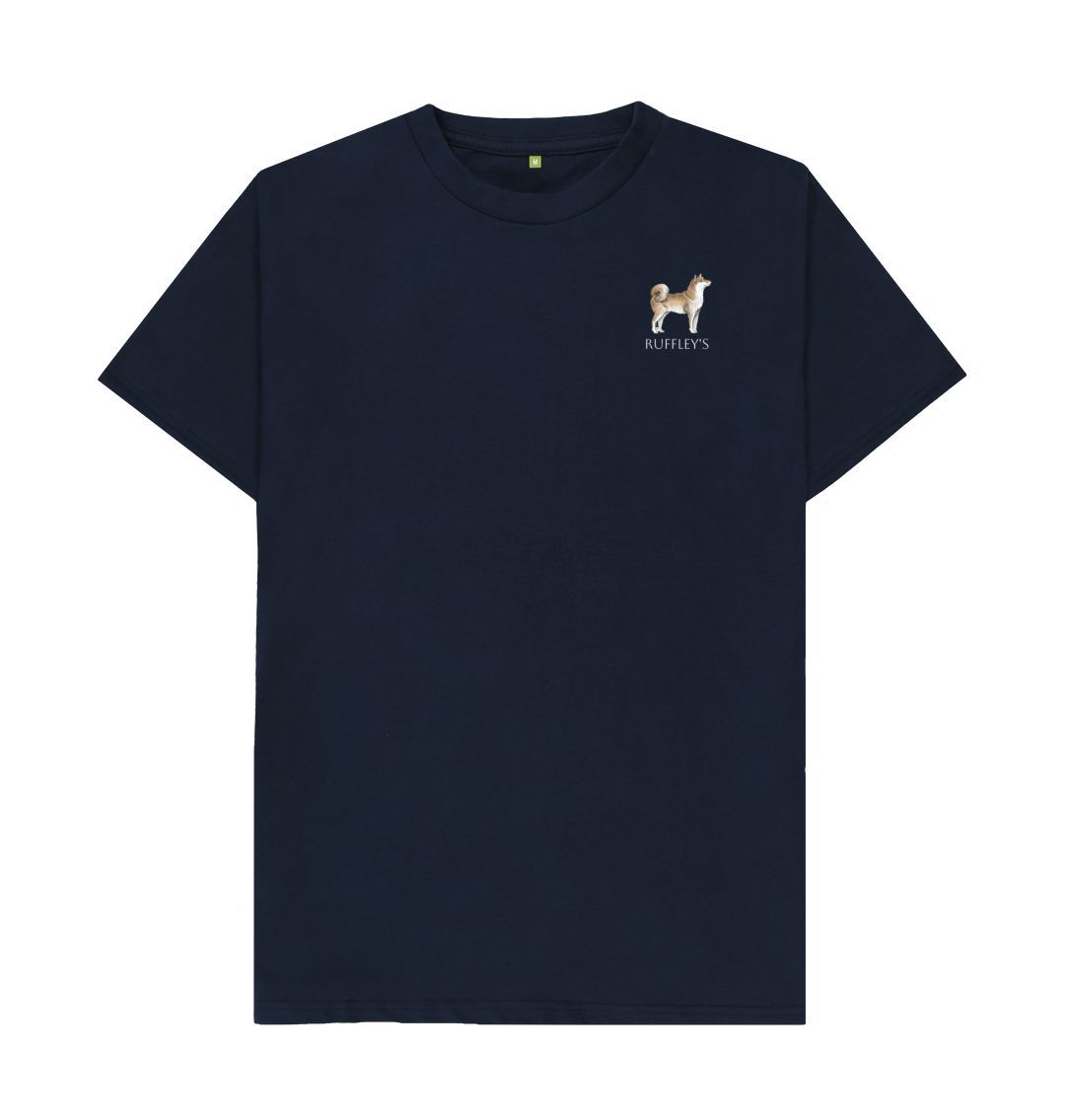 Navy Blue Shiba Inu - Mens T-Shirt