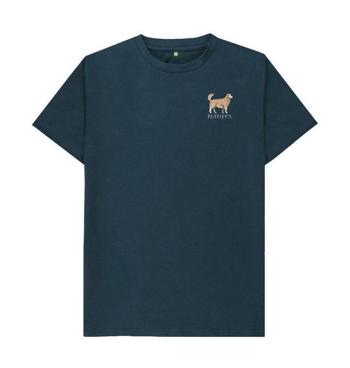 Denim Blue Golden Retriever - Mens T-Shirt