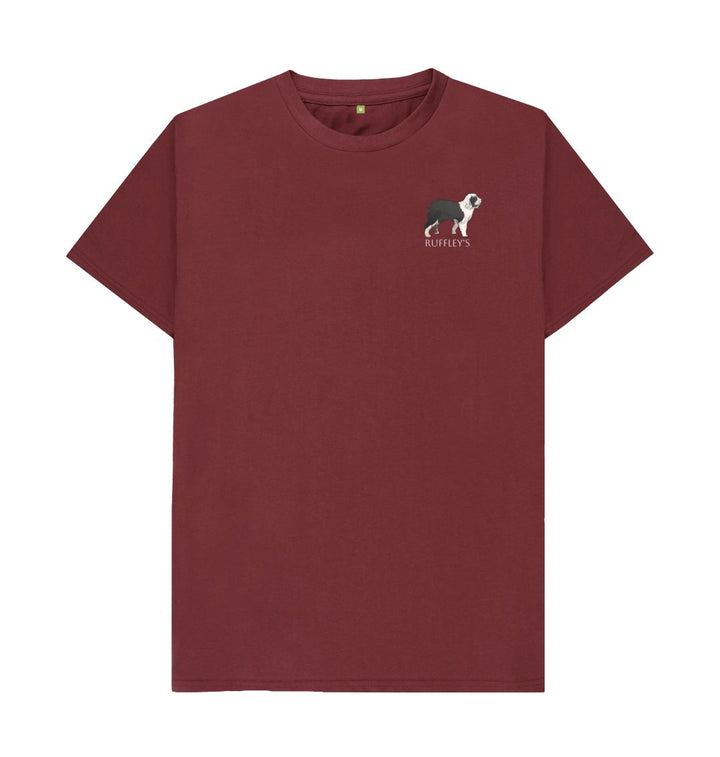 Red Wine Old English Sheep Dog - Mens T-Shirt