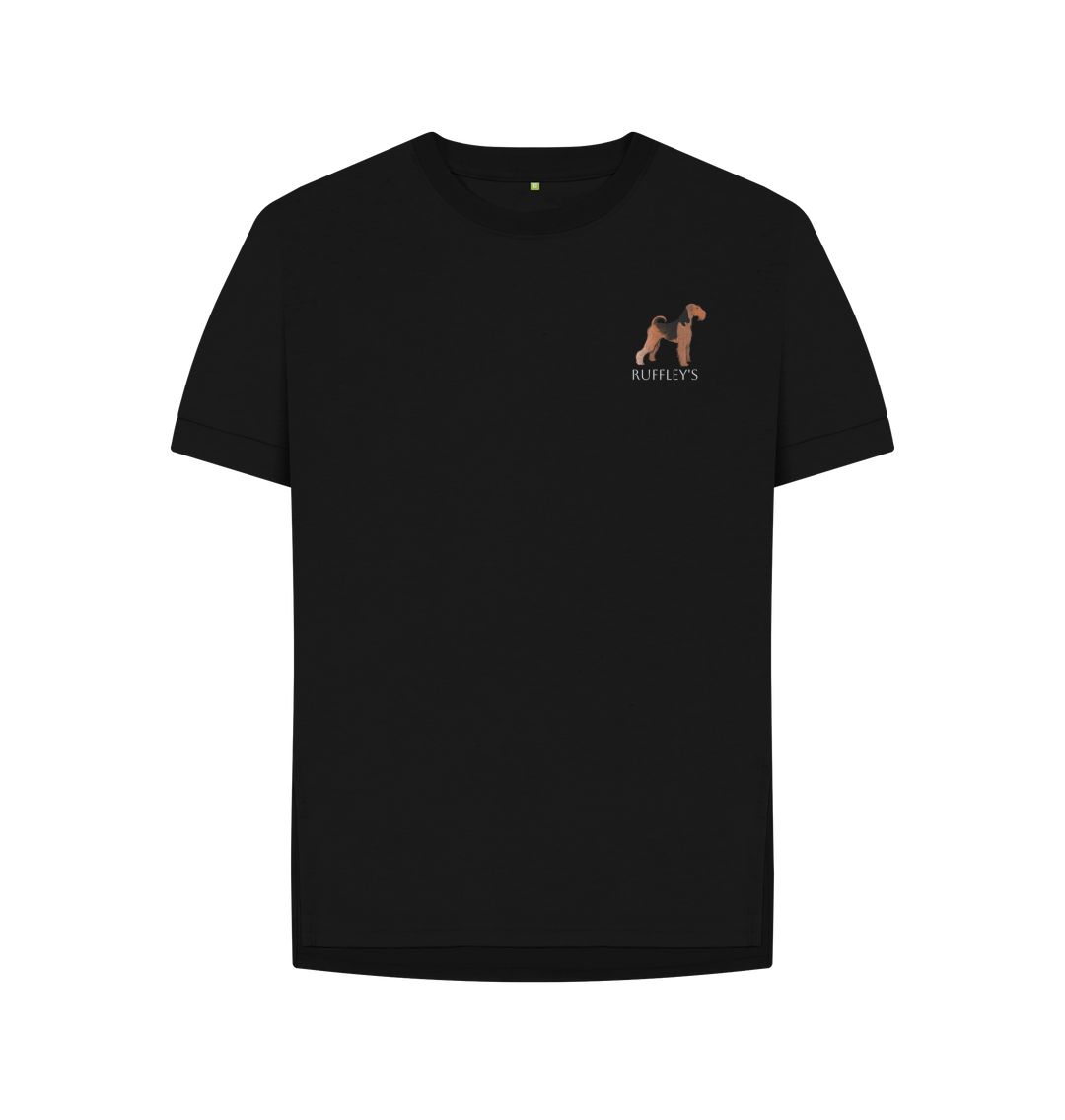 Black Airedale Terrier - Relaxed Fit T-Shirt