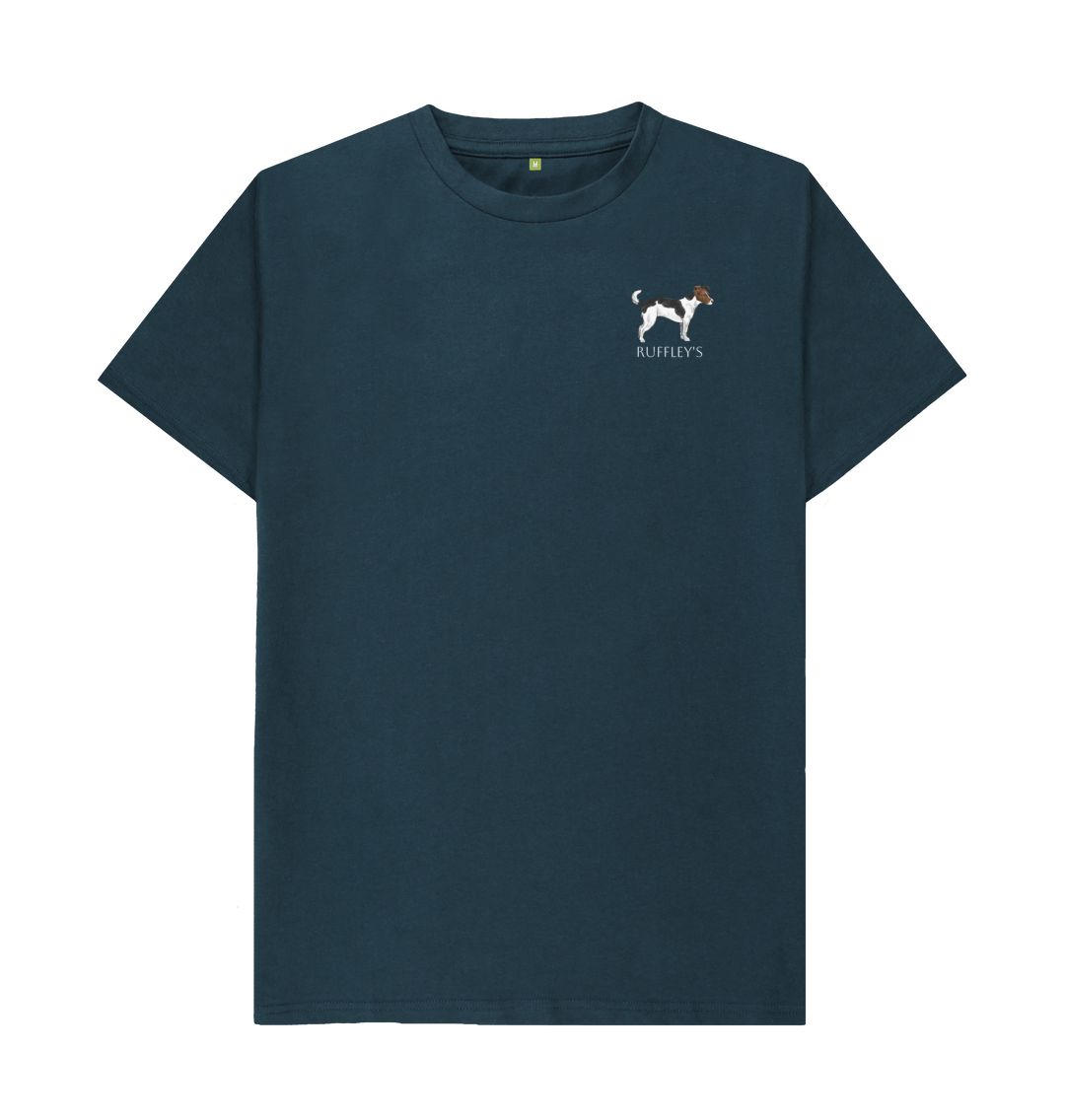 Denim Blue Jack Russell - Mens T-Shirt