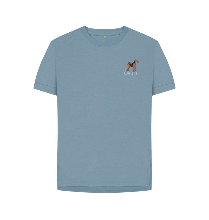 Stone Blue Airedale Terrier - Relaxed Fit T-Shirt