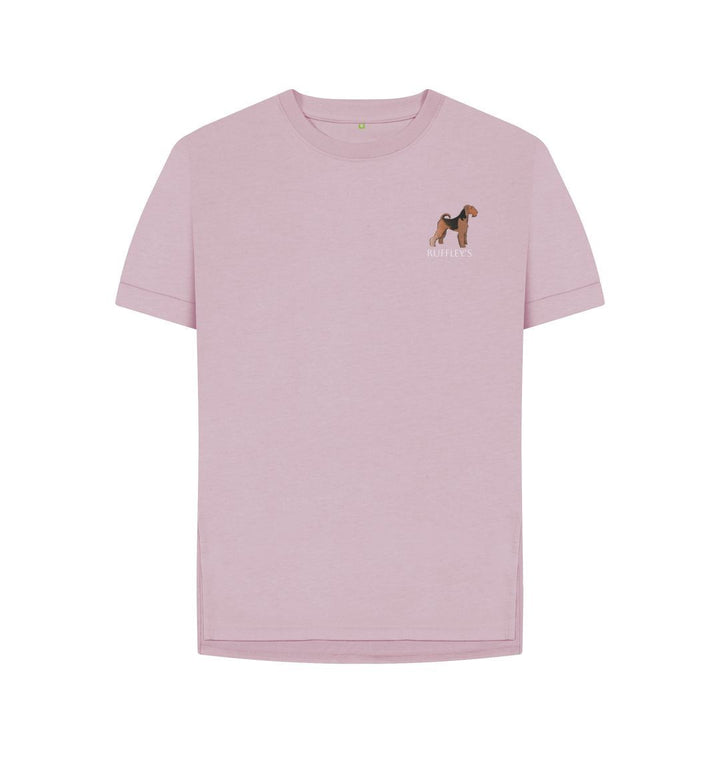 Mauve Airedale Terrier - Relaxed Fit T-Shirt