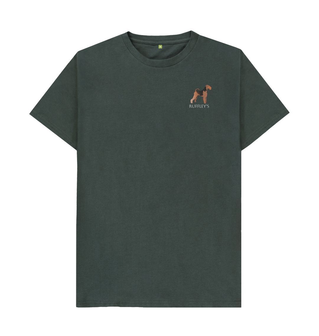 Dark Grey Airedale Terrier - Mens T-Shirt