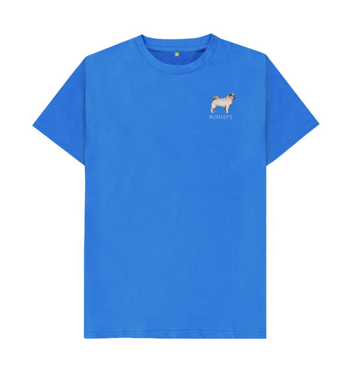 Bright Blue Pug - Mens T-Shirt