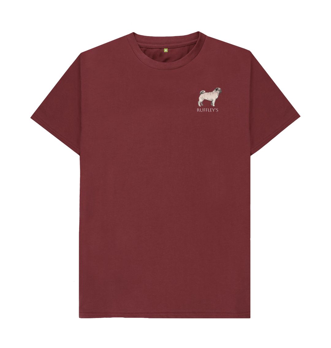 Red Wine Pug - Mens T-Shirt