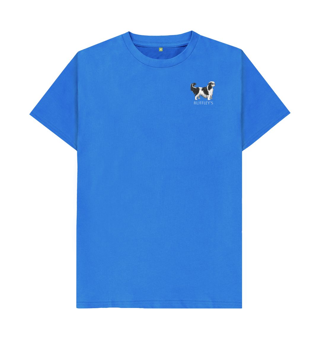 Bright Blue King Charles Spaniel - Mens T-Shirt