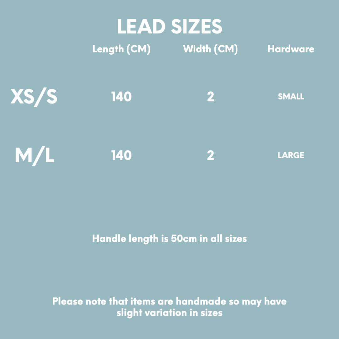 Rope lead size guide