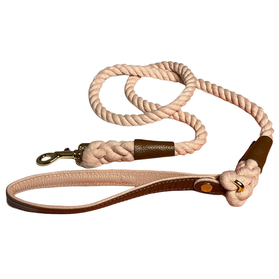 Pink Rope Dog Lead - Handmade